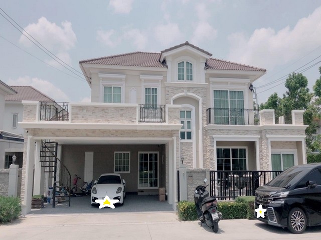 ขายบ้านเดี่ยวหรูแปลงมุม 60 ตรว. 264 ตรม. โครงการ Grandio ลาดพร้าว - เกษตรนวมินทร์ วิวสวน ตกแต่งบิ้วอินสวย เฟอร์ครบ ( เคยเป็นบ้านตัวอย่าง)