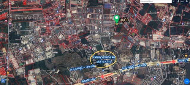 ขายที่ดินเปล่าพร้อมถม ติดนิคมอุตสาหกรรมสมุทรสาครทำอุตสาหกรรมหนักได้ เข้าออกสะดวก ต.ท่าทราย อ.เมือง จ.สมุทรสาคร