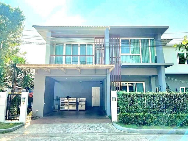 ขายบ้านเดี่ยว 2 ชั้น The City ราชพฤกษ์ จรัญ 13 เนื้อที่ 97 ตร.วา แบบบ้าน Heron บ้านหัวมุม เฟอร์บิลต์อินไม้สักทั้งหลัง