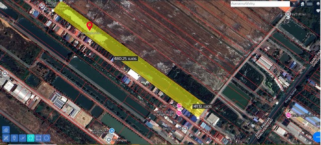 ขาย ที่ดิน 12 ไร่ ผังสีม่วง บางบ่อ สมุทรปราการ ใกล้นิคมเวลโกรล และนิคมใหม่ อารยะ ย่านบางบ่อ เหมาะทำโกดัง หรือ หอพัก หน้ากว้าง 40 เมตร