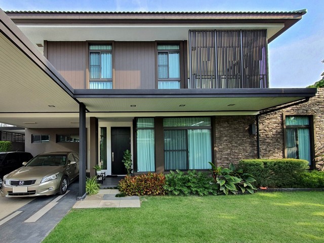 M75ให้เช่าบ้านเดี่ยว 2 ชั้น โครงการมัณฑนา เลค วัชรพล โซนทะเลสาบ ติดถนนสุขาภิบาล5 ใกล้ทางด่วน เข้า-ออกได้หลายทาง