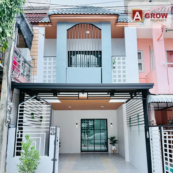 หมู่บ้านซิลค์วิลเลจ สายไหม 54 เส้นเมน เฟอร์ฯครบ ตกแต่งใหม่ พร้อมเข้าอยู่
