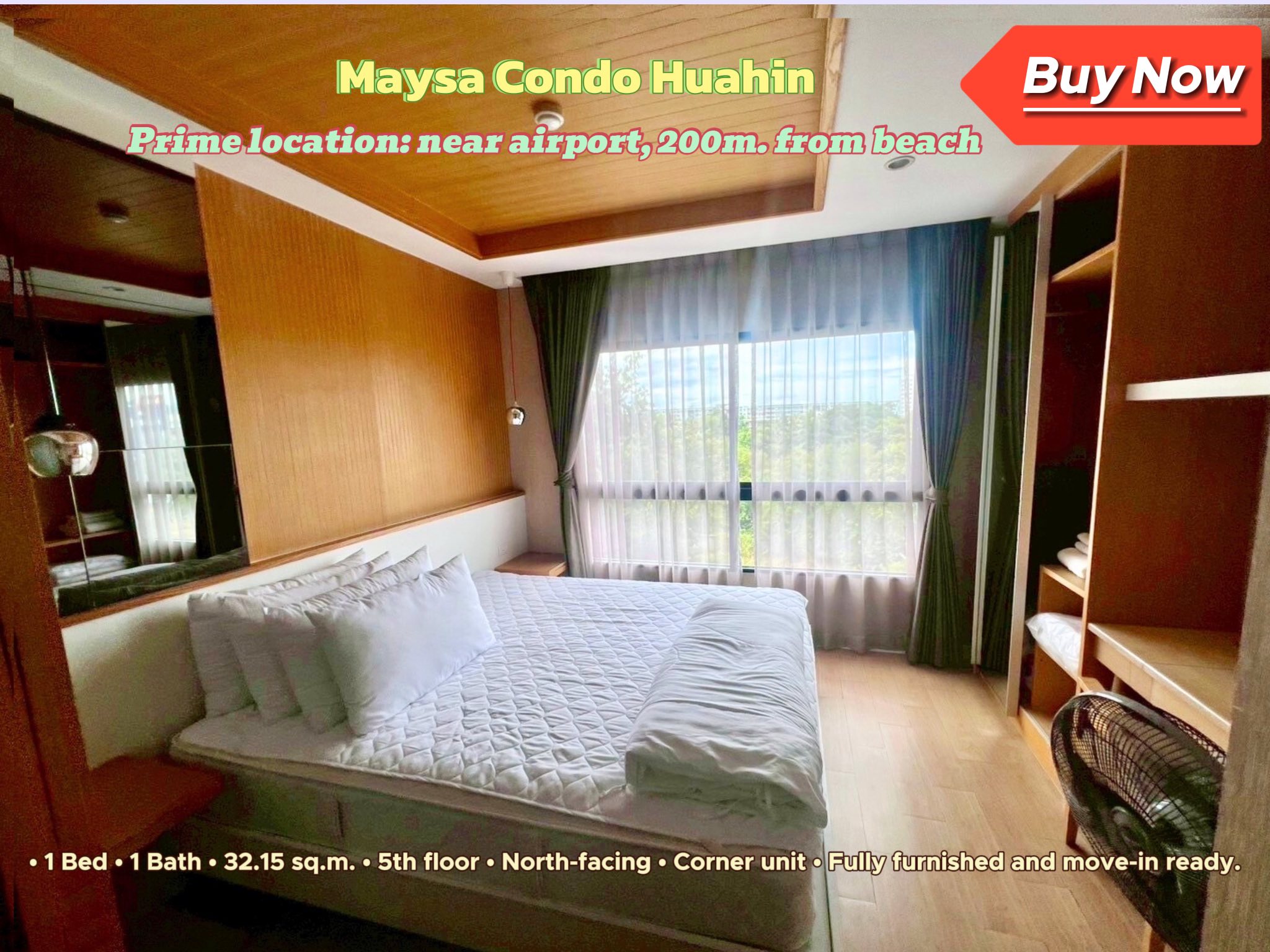 ขาย Maysa Condo Huahin เดินทางเข้าสู่ตัวเมืองได้ง่าย สะดวกทั้งรถส่วนตัวและรถสาธารณะ ใกล้ถนนเพชรเกษมเพียง 50 เมตร ทำเลทองใกล้สนามบิน 