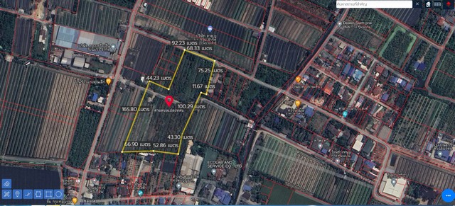 ขายที่เปล่าติดถนนดอนไก่ดี ผังเมืองสีเหลือง หน้ากว้างติดถนน